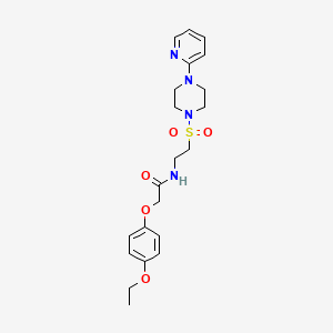 molecular formula C21H28N4O5S B6530586 2-(4-ethoxyphenoxy)-N-(2-{[4-(pyridin-2-yl)piperazin-1-yl]sulfonyl}ethyl)acetamide CAS No. 946201-77-0