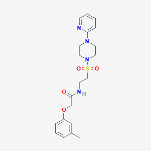 molecular formula C20H26N4O4S B6530587 2-(3-methylphenoxy)-N-(2-{[4-(pyridin-2-yl)piperazin-1-yl]sulfonyl}ethyl)acetamide CAS No. 946201-85-0