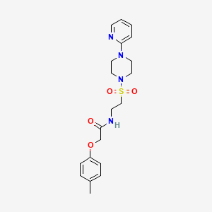 molecular formula C20H26N4O4S B6530597 2-(4-methylphenoxy)-N-(2-{[4-(pyridin-2-yl)piperazin-1-yl]sulfonyl}ethyl)acetamide CAS No. 946201-89-4