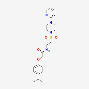 molecular formula C22H30N4O4S B6530602 2-[4-(propan-2-yl)phenoxy]-N-(2-{[4-(pyridin-2-yl)piperazin-1-yl]sulfonyl}ethyl)acetamide CAS No. 946201-93-0
