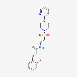 molecular formula C19H23FN4O4S B6530605 2-(2-fluorophenoxy)-N-(2-{[4-(pyridin-2-yl)piperazin-1-yl]sulfonyl}ethyl)acetamide CAS No. 946201-97-4