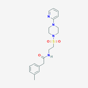molecular formula C20H26N4O3S B6530612 2-(3-methylphenyl)-N-(2-{[4-(pyridin-2-yl)piperazin-1-yl]sulfonyl}ethyl)acetamide CAS No. 946202-33-1