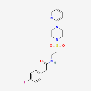 molecular formula C19H23FN4O3S B6530615 2-(4-fluorophenyl)-N-(2-{[4-(pyridin-2-yl)piperazin-1-yl]sulfonyl}ethyl)acetamide CAS No. 946202-28-4