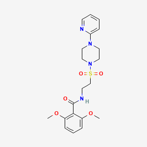 molecular formula C20H26N4O5S B6530623 2,6-dimethoxy-N-(2-{[4-(pyridin-2-yl)piperazin-1-yl]sulfonyl}ethyl)benzamide CAS No. 946223-87-6