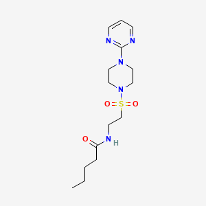 molecular formula C15H25N5O3S B6530641 N-(2-{[4-(pyrimidin-2-yl)piperazin-1-yl]sulfonyl}ethyl)pentanamide CAS No. 946224-26-6