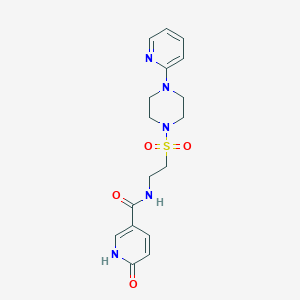 molecular formula C17H21N5O4S B6530646 6-oxo-N-(2-{[4-(pyridin-2-yl)piperazin-1-yl]sulfonyl}ethyl)-1,6-dihydropyridine-3-carboxamide CAS No. 946224-10-8