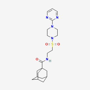 molecular formula C21H31N5O3S B6530684 N-(2-{[4-(pyrimidin-2-yl)piperazin-1-yl]sulfonyl}ethyl)adamantane-1-carboxamide CAS No. 946224-58-4