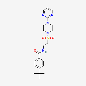 molecular formula C21H29N5O3S B6530706 4-tert-butyl-N-(2-{[4-(pyrimidin-2-yl)piperazin-1-yl]sulfonyl}ethyl)benzamide CAS No. 946224-82-4