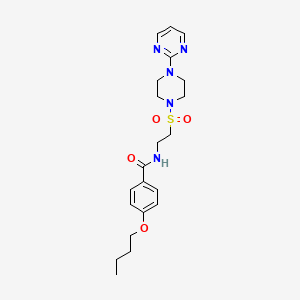 molecular formula C21H29N5O4S B6530733 4-butoxy-N-(2-{[4-(pyrimidin-2-yl)piperazin-1-yl]sulfonyl}ethyl)benzamide CAS No. 946224-99-3