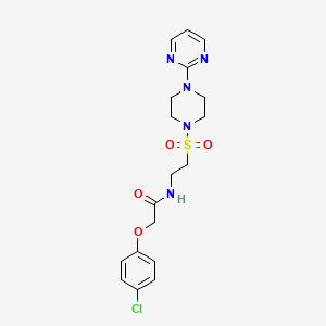 molecular formula C18H22ClN5O4S B6530800 2-(4-chlorophenoxy)-N-(2-{[4-(pyrimidin-2-yl)piperazin-1-yl]sulfonyl}ethyl)acetamide CAS No. 946225-62-3