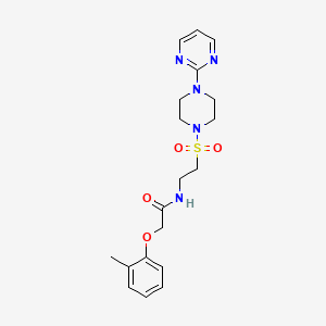 molecular formula C19H25N5O4S B6530826 2-(2-methylphenoxy)-N-(2-{[4-(pyrimidin-2-yl)piperazin-1-yl]sulfonyl}ethyl)acetamide CAS No. 946225-85-0