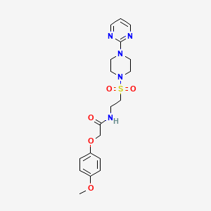 molecular formula C19H25N5O5S B6530831 2-(4-methoxyphenoxy)-N-(2-{[4-(pyrimidin-2-yl)piperazin-1-yl]sulfonyl}ethyl)acetamide CAS No. 946225-77-0