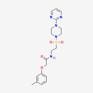 molecular formula C19H25N5O4S B6530839 2-(3-methylphenoxy)-N-(2-{[4-(pyrimidin-2-yl)piperazin-1-yl]sulfonyl}ethyl)acetamide CAS No. 946225-89-4