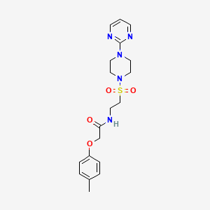 molecular formula C19H25N5O4S B6530847 2-(4-methylphenoxy)-N-(2-{[4-(pyrimidin-2-yl)piperazin-1-yl]sulfonyl}ethyl)acetamide CAS No. 946225-93-0