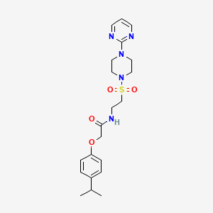 molecular formula C21H29N5O4S B6530854 2-[4-(propan-2-yl)phenoxy]-N-(2-{[4-(pyrimidin-2-yl)piperazin-1-yl]sulfonyl}ethyl)acetamide CAS No. 946225-97-4