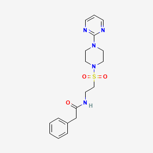 molecular formula C18H23N5O3S B6530869 2-phenyl-N-(2-{[4-(pyrimidin-2-yl)piperazin-1-yl]sulfonyl}ethyl)acetamide CAS No. 946226-13-7