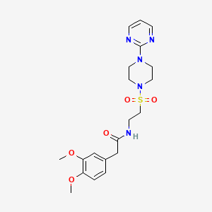 molecular formula C20H27N5O5S B6530874 2-(3,4-dimethoxyphenyl)-N-(2-{[4-(pyrimidin-2-yl)piperazin-1-yl]sulfonyl}ethyl)acetamide CAS No. 946226-21-7