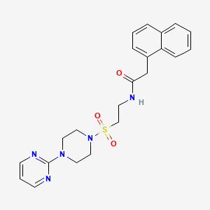molecular formula C22H25N5O3S B6530891 2-(naphthalen-1-yl)-N-(2-{[4-(pyrimidin-2-yl)piperazin-1-yl]sulfonyl}ethyl)acetamide CAS No. 946226-37-5