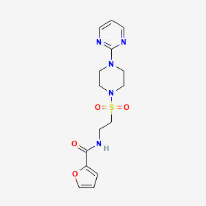 molecular formula C15H19N5O4S B6530913 N-(2-{[4-(pyrimidin-2-yl)piperazin-1-yl]sulfonyl}ethyl)furan-2-carboxamide CAS No. 946226-53-5