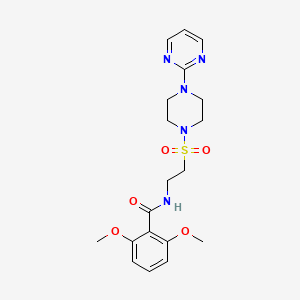 molecular formula C19H25N5O5S B6530918 2,6-dimethoxy-N-(2-{[4-(pyrimidin-2-yl)piperazin-1-yl]sulfonyl}ethyl)benzamide CAS No. 946226-80-8
