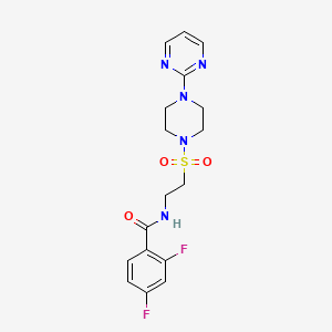 molecular formula C17H19F2N5O3S B6530923 2,4-difluoro-N-(2-{[4-(pyrimidin-2-yl)piperazin-1-yl]sulfonyl}ethyl)benzamide CAS No. 946226-84-2