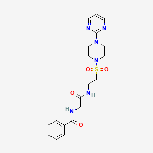 molecular formula C19H24N6O4S B6530929 2-(phenylformamido)-N-(2-{[4-(pyrimidin-2-yl)piperazin-1-yl]sulfonyl}ethyl)acetamide CAS No. 946226-88-6