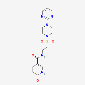 molecular formula C16H20N6O4S B6530945 6-oxo-N-(2-{[4-(pyrimidin-2-yl)piperazin-1-yl]sulfonyl}ethyl)-1,6-dihydropyridine-3-carboxamide CAS No. 946226-96-6