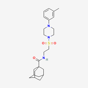 molecular formula C24H35N3O3S B6530954 N-(2-{[4-(3-methylphenyl)piperazin-1-yl]sulfonyl}ethyl)adamantane-1-carboxamide CAS No. 946227-24-3