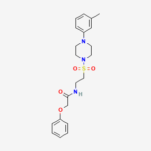 molecular formula C21H27N3O4S B6530961 N-(2-{[4-(3-methylphenyl)piperazin-1-yl]sulfonyl}ethyl)-2-phenoxyacetamide CAS No. 946227-36-7