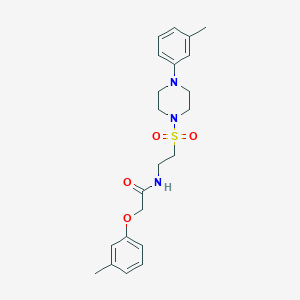 molecular formula C22H29N3O4S B6530987 2-(3-methylphenoxy)-N-(2-{[4-(3-methylphenyl)piperazin-1-yl]sulfonyl}ethyl)acetamide CAS No. 946227-60-7