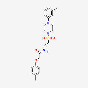 2-(4-methylphenoxy)-N-(2-{[4-(3-methylphenyl)piperazin-1-yl]sulfonyl}ethyl)acetamide