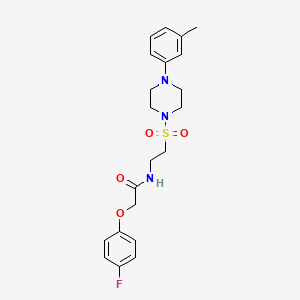 molecular formula C21H26FN3O4S B6530997 2-(4-fluorophenoxy)-N-(2-{[4-(3-methylphenyl)piperazin-1-yl]sulfonyl}ethyl)acetamide CAS No. 946203-27-6