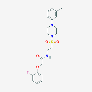 molecular formula C21H26FN3O4S B6531003 2-(2-fluorophenoxy)-N-(2-{[4-(3-methylphenyl)piperazin-1-yl]sulfonyl}ethyl)acetamide CAS No. 946203-22-1