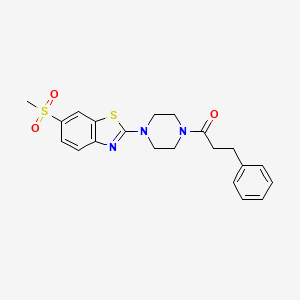 1-[4-(6-methanesulfonyl-1,3-benzothiazol-2-yl)piperazin-1-yl]-3-phenylpropan-1-one
