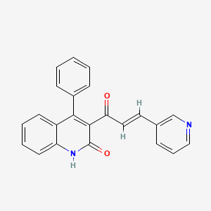 molecular formula C23H16N2O2 B6531123 4-phenyl-3-[(2E)-3-(pyridin-3-yl)prop-2-enoyl]-1,2-dihydroquinolin-2-one CAS No. 1564281-25-9