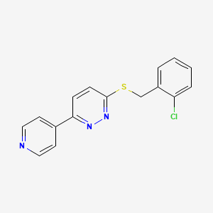 3-{[(2-chlorophenyl)methyl]sulfanyl}-6-(pyridin-4-yl)pyridazine