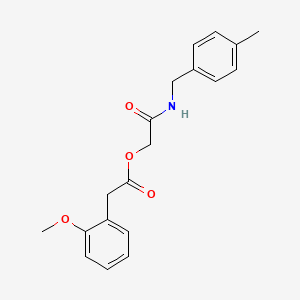 {[(4-methylphenyl)methyl]carbamoyl}methyl 2-(2-methoxyphenyl)acetate