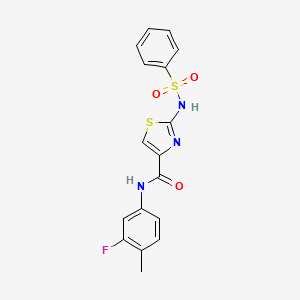 2-benzenesulfonamido-N-(3-fluoro-4-methylphenyl)-1,3-thiazole-4-carboxamide