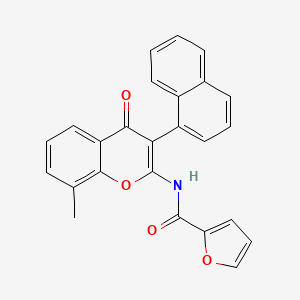 N-[8-methyl-3-(naphthalen-1-yl)-4-oxo-4H-chromen-2-yl]furan-2-carboxamide