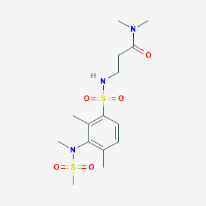 molecular formula C15H25N3O5S2 B6531281 3-[2,4-dimethyl-3-(N-methylmethanesulfonamido)benzenesulfonamido]-N,N-dimethylpropanamide CAS No. 881936-55-6
