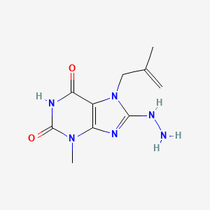 molecular formula C10H14N6O2 B6531308 8-hydrazinyl-3-methyl-7-(2-methylprop-2-en-1-yl)-2,3,6,7-tetrahydro-1H-purine-2,6-dione CAS No. 332897-87-7