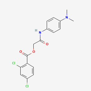 molecular formula C17H16Cl2N2O3 B6531313 {[4-(dimethylamino)phenyl]carbamoyl}methyl 2,4-dichlorobenzoate CAS No. 389598-92-9