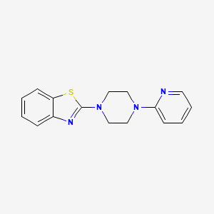 molecular formula C16H16N4S B6531320 2-[4-(pyridin-2-yl)piperazin-1-yl]-1,3-benzothiazole CAS No. 232262-84-9