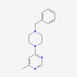 molecular formula C16H20N4 B6531323 4-(4-benzylpiperazin-1-yl)-6-methylpyrimidine CAS No. 1794607-27-4