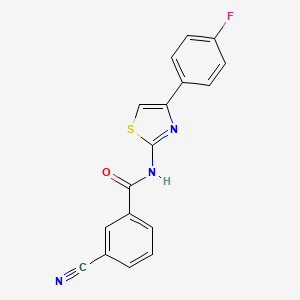 molecular formula C17H10FN3OS B6531379 3-cyano-N-[4-(4-fluorophenyl)-1,3-thiazol-2-yl]benzamide CAS No. 1002853-24-8