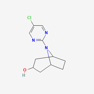 molecular formula C11H14ClN3O B6531389 8-(5-chloropyrimidin-2-yl)-8-azabicyclo[3.2.1]octan-3-ol CAS No. 1541301-34-1