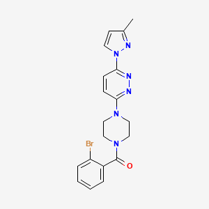 B6531451 3-[4-(2-bromobenzoyl)piperazin-1-yl]-6-(3-methyl-1H-pyrazol-1-yl)pyridazine CAS No. 1019101-00-8