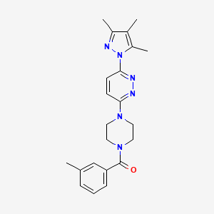 3-[4-(3-methylbenzoyl)piperazin-1-yl]-6-(3,4,5-trimethyl-1H-pyrazol-1-yl)pyridazine