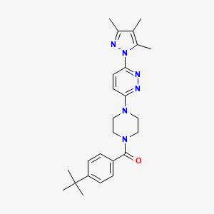 molecular formula C25H32N6O B6531480 3-[4-(4-tert-butylbenzoyl)piperazin-1-yl]-6-(3,4,5-trimethyl-1H-pyrazol-1-yl)pyridazine CAS No. 1020501-92-1