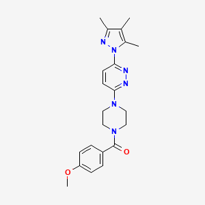3-[4-(4-methoxybenzoyl)piperazin-1-yl]-6-(3,4,5-trimethyl-1H-pyrazol-1-yl)pyridazine